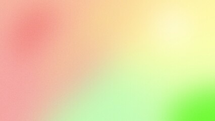 Bright Pastel Grainy Abstract Gradient Background with Red, Yellow, and Green Hues