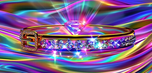 colorful bright color belt background with yellowish and golden buckle abstract background of the colorful belt background 