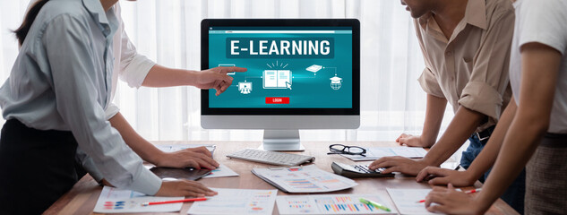 E-learning website with brisk sofware for student to study online on the internet network