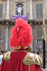 Palermo, Sicily. Holy week procession on the streets of Palermo