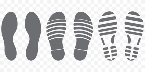Set different human footprints. Baby footprint - stock vector eps 10