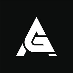letter Ag or Ga triangle initial abstract modern logo