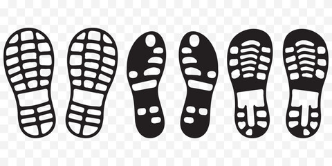 Footprint. Different human footprints. Vector eps 10