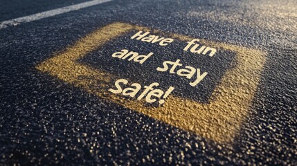 Emphasizing safety while encouraging enjoyment in a parking lot setting during daylight hours
