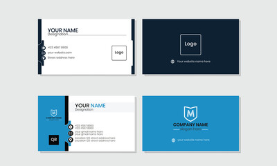 Business card design template, Clean minimal card template, visiting card, business card set layout.	
