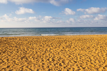 Malta, Gozo, Ramla Bay beach.
