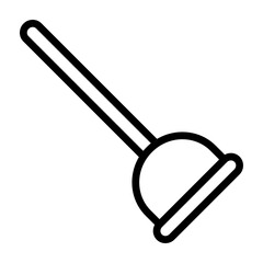 Plunger  Vector Line Icon Design