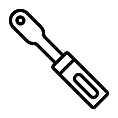 Torque Wrench  Vector Line Icon Design