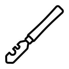 Mirror Cutter  Vector Line Icon Design