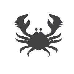 Crab silhouette. Isolated crab on white background
