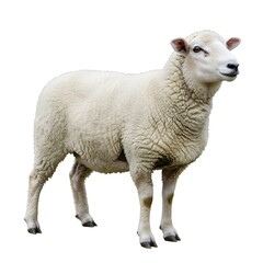 Fototapeta premium Realistic sheep in a white background