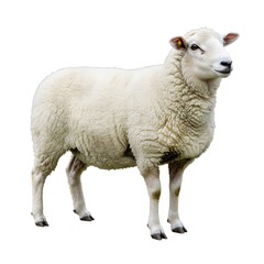 Fototapeta premium Realistic sheep in a white background