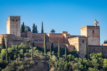 Albaicin, Province of Granada, Andalusia, Spain. Alcazar of the Alhambra.