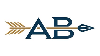 Monogram with Arrow Design Element