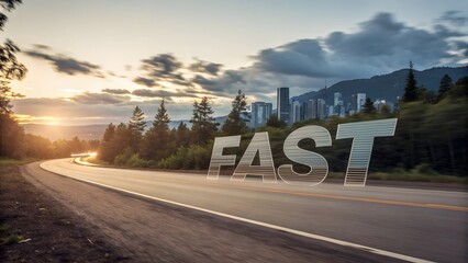 Fast Road Sunset