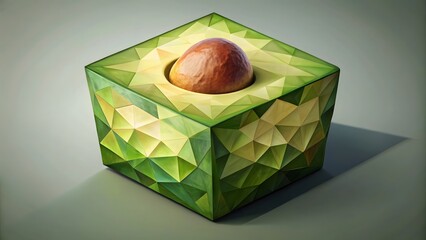 Cubed Avocado with Pit
