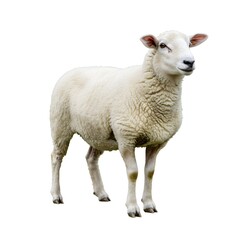 Fototapeta premium Realistic sheep in a white background