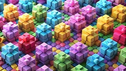 Colorful Gift Boxes Pattern
