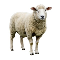 Realistic sheep in a white background