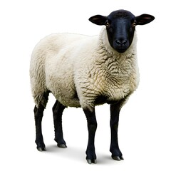 Realistic sheep in a white background