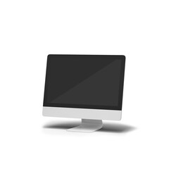 A sleek, modern desktop computer with a minimalist design, showcasing a blank screen.