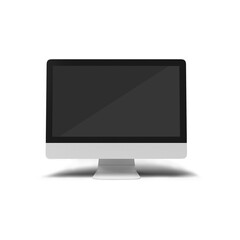 A sleek computer monitor with a minimalist design, ideal for work or entertainment purposes.