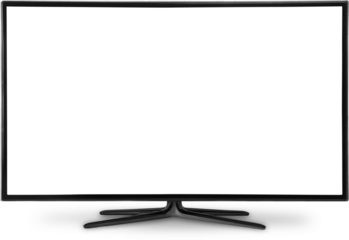A blank television screen, ready for content display.