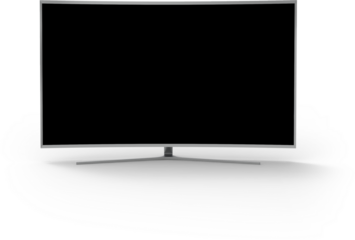A sleek, modern television with a minimalist design, showcasing a large, blank screen.