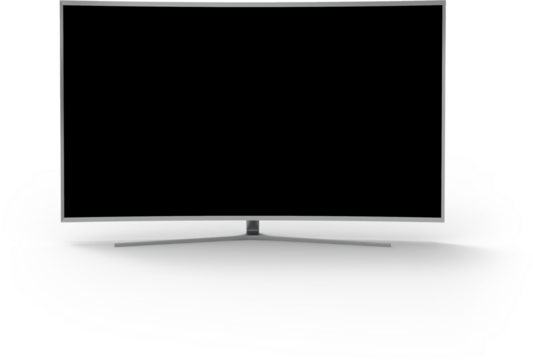 A sleek, modern television with a minimalist design, showcasing a large, blank screen.