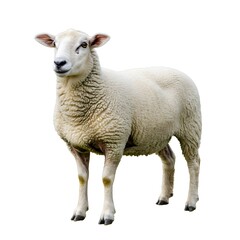 Fototapeta premium Realistic sheep in a white background