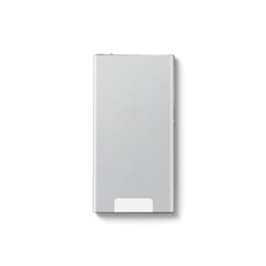 A sleek, modern smartphone with a minimalist design and a reflective surface.