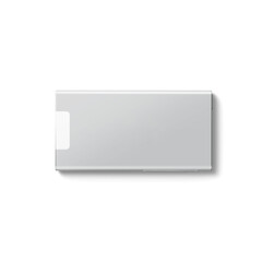 Fototapeta premium A sleek, minimalist design of a rectangular object, likely a device or accessory, with a smooth surface and subtle features.