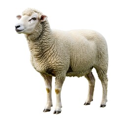 Fototapeta premium Realistic sheep in a white background