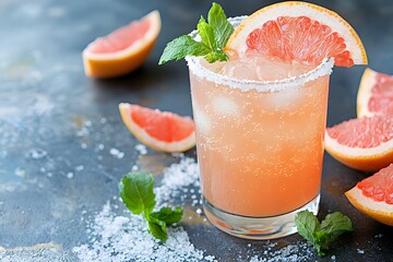 Summer vibes refreshing grapefruit cocktail recipe for your rustic home bar photography