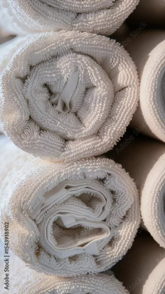 Aufkleber a collection of towels stacked on top of each other
