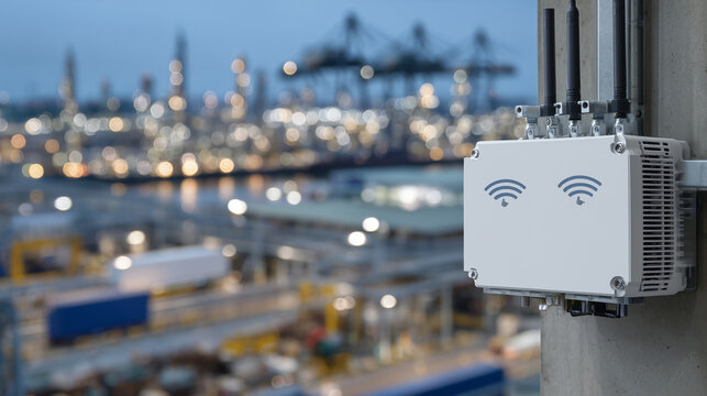 Industrial edge computing devices with rugged casings mounted on factory walls, managing sensor networks for real-time environmental monitoring