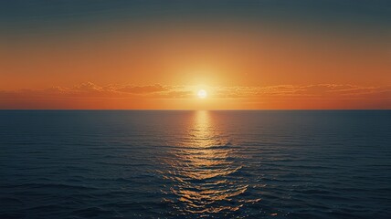 Obraz premium Beautiful sunset on the beach. The sun goes down over the sea.