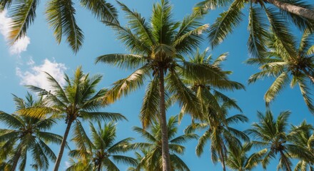palmeras en verano en una playa de méxico  
