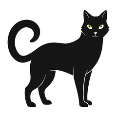 Obraz premium Cat silhouette vector Style with white background 