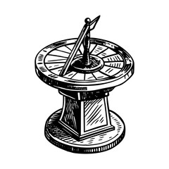 A glyph style illustration representing roman sundial
