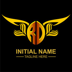 RO Golden Wing Emblem Logo