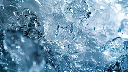 blue ice background, abstract ice background, aqua blue background