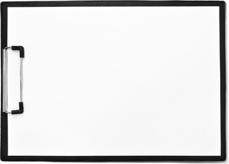 A blank clipboard showcasing an empty page, ideal for notes or sketches.