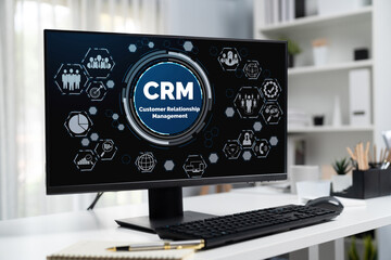 Customer relationship management system on brisk computer for CRM business and enterprise