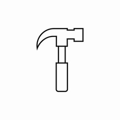 hammer tool icon sign vector
