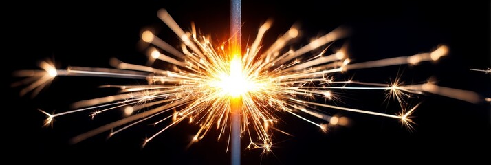 Sparkling Christmas Fire - Festive celebration, bright sparks, holiday cheer, winter magic, celebratory light