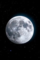 Full moon in the night sky