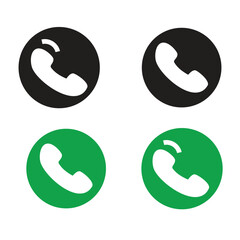 CALL icon vector set. Call icon vector. telephone icon