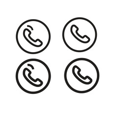 CALL icon vector set. Call icon vector. telephone icon