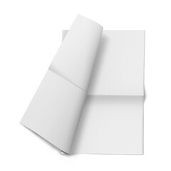 A blank, open booklet or brochure, ready for customization or printing.